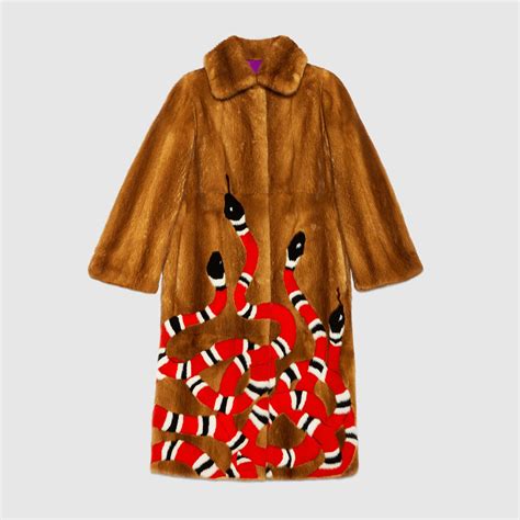 gucci mink snake coat|dark Gucci jackets for men.